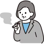 Business Person Who Smokes Woman In Her 40s And 50s SVG Icon